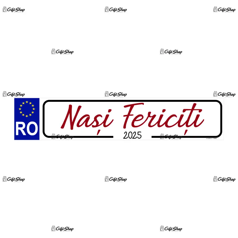 Nasi fericiti, indicator masina, 500x100 mm, model 1